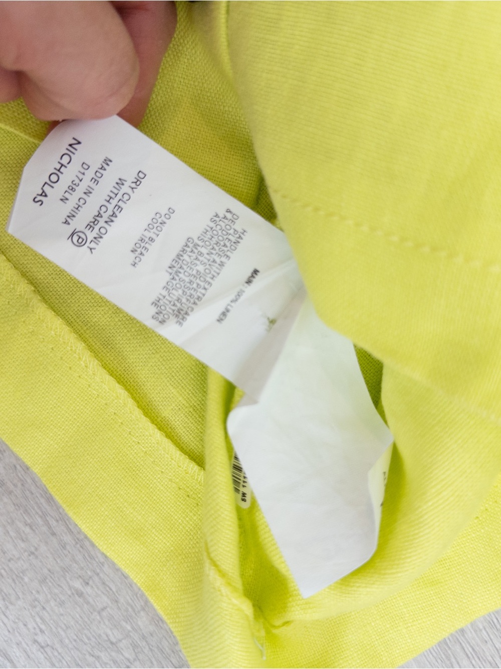 Nicholas Button Double Strap Dress Fluorescent Lime Size 6 - Picture 14 of 14